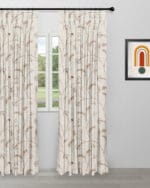 Embroidered Silvy - Walnut Custom Curtains