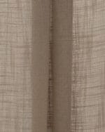 Lush Linen Sheer Fabric Swatch- Brown